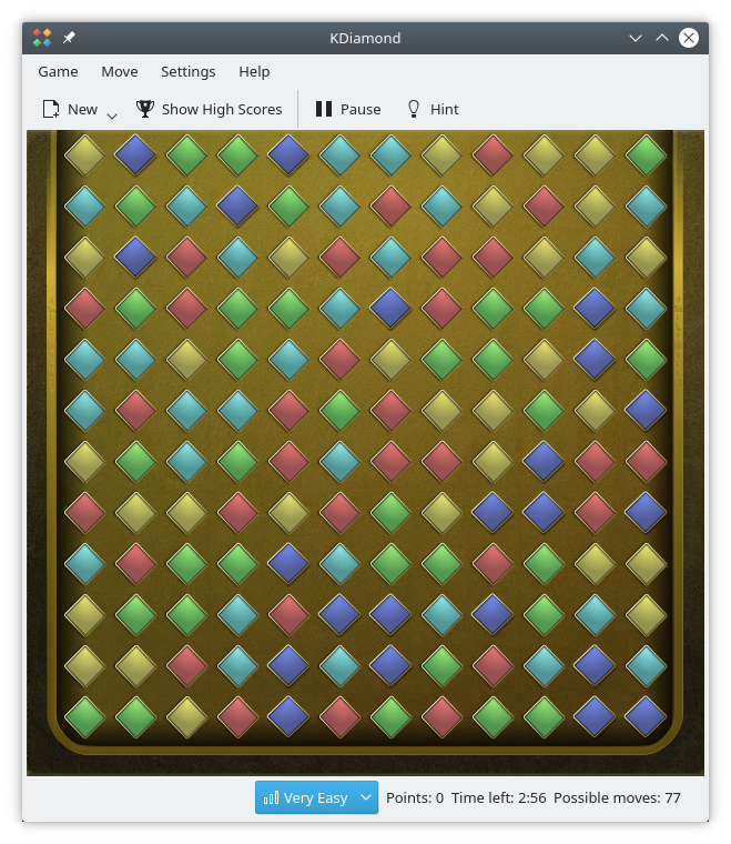 Playing KDiamond