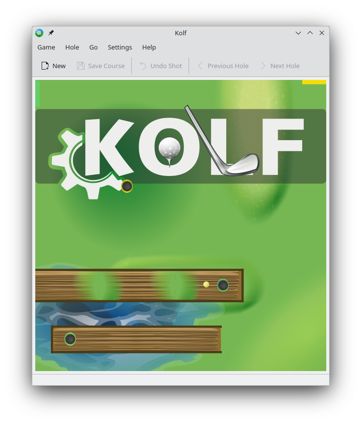 Начальное окно Kolf